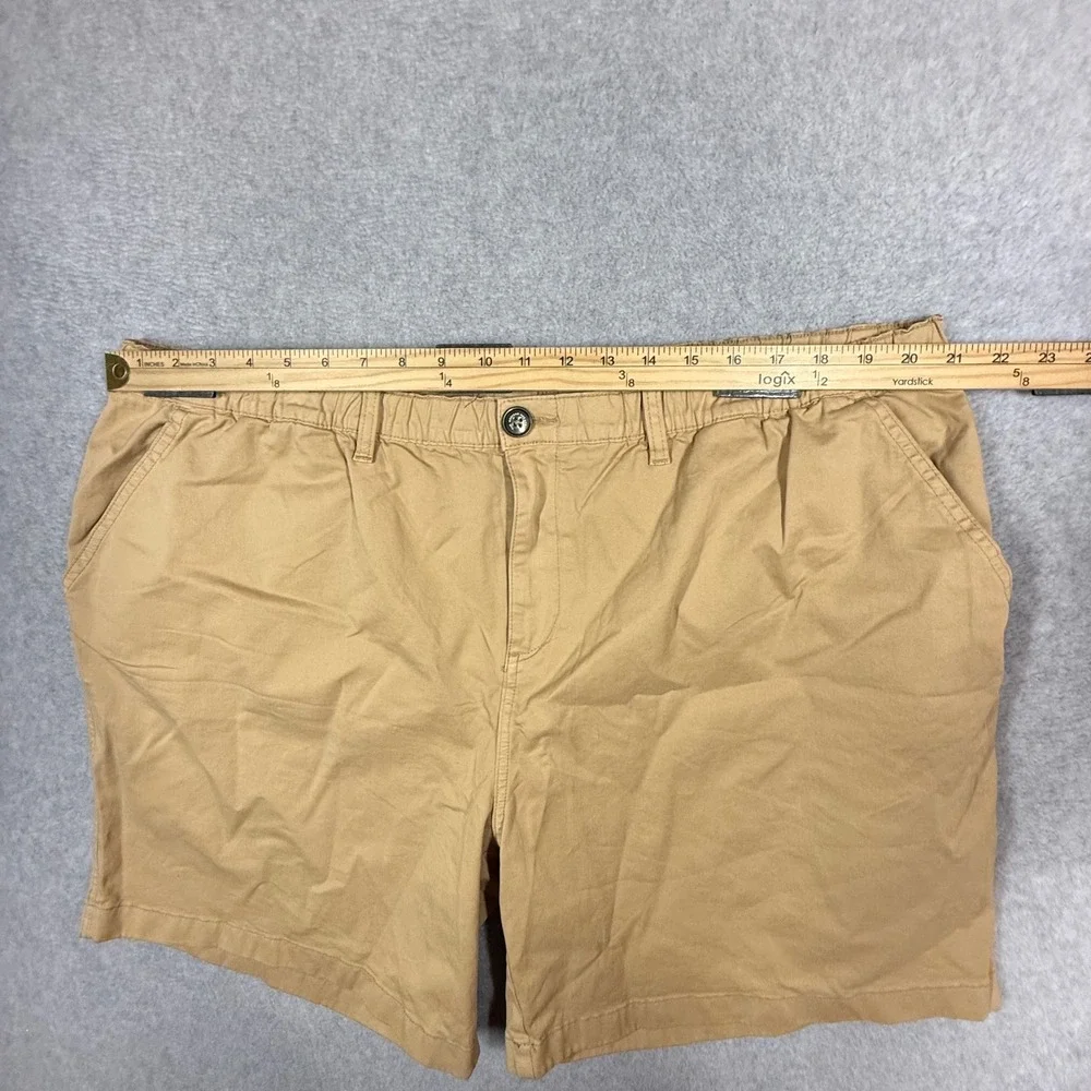 Chubbies Originals 7 Inch Shorts Mens XXXL Khaki Tan Elastic Waist Cotton Blend